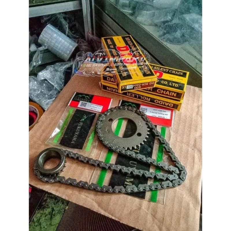 RANTAI RANTE KAMPRAT KETENG  100L 102L 104L TIGER MEGAPRO GL NEOTECH DID JAPAN TENSIONER TONJOKAN ST