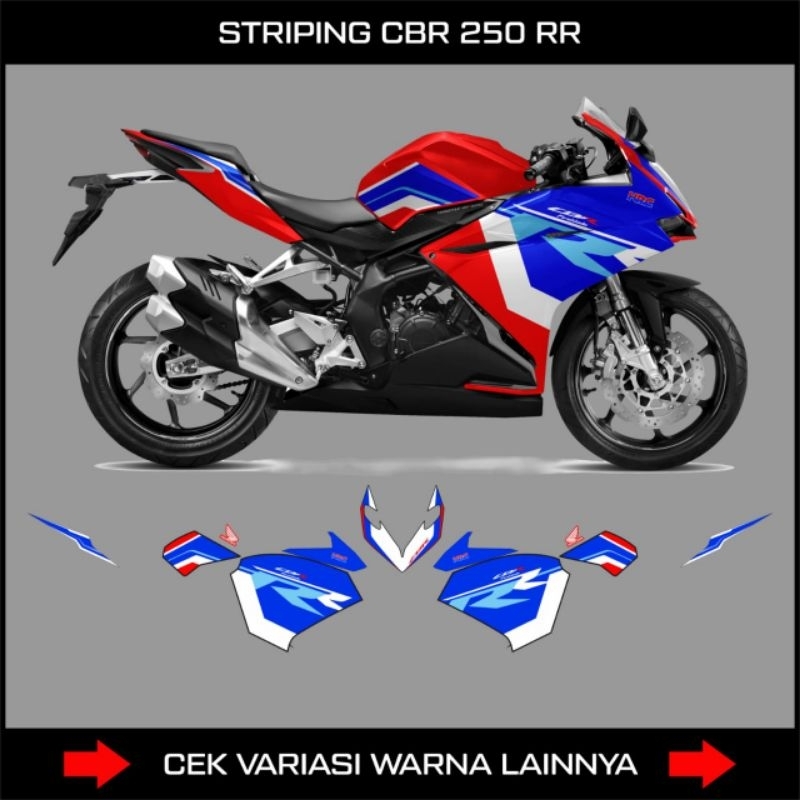 STICKER CBR 250 RR EDISI HRC TRI COLOR / STRIPING LIS MOTOR HONDA CBR 250RR / STIKER DECAL CUSTOM CB