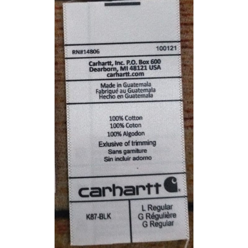 

Label carhartt BLK kaos pendek poket