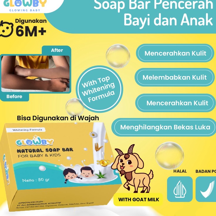 TEBUS MURAH Glowby Sabun Pemutih dan Pencerah Kulit Bayi Anak 5 gr