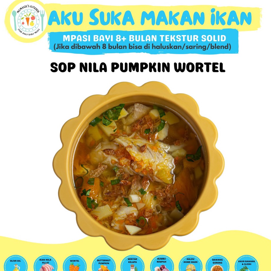 

STOK SIAP COD SOP NILA KABOCHA WORTEL CATERING MAKANAN BAYI MPASI FROZEN BEKUPENAMBAH BERAT BADAN ANAK