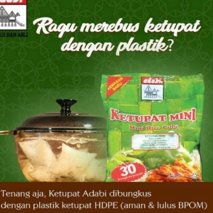 

XC26619 Ketupat mini adabi per pack isi 3 x 2gr