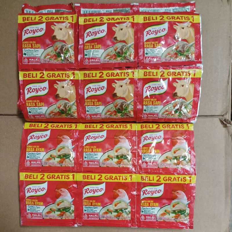 

ROYCO bumbu penyedap 9gr kaldu AYAM SAPI sachet RENCENG ( isi)