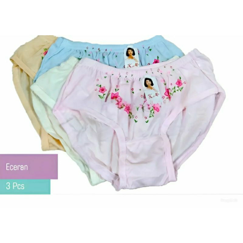 3Pcs CD km kembang wanita dewasa ukuran XL XXL jumbo