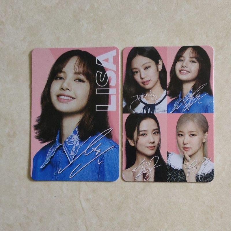 BLACKPINK - Photocard PC Oreo Limited Edition Jennie no 02 &amp; 07, Rose 04, Lisa 08, Grup 10