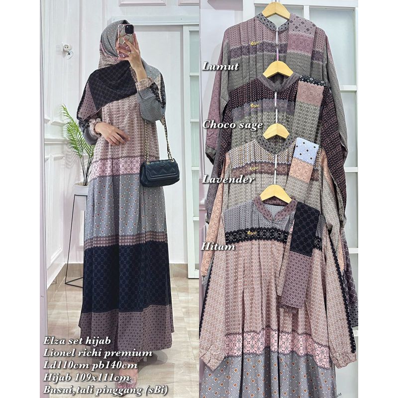 Gamis lionel emos richi premium free hijab motif 2871