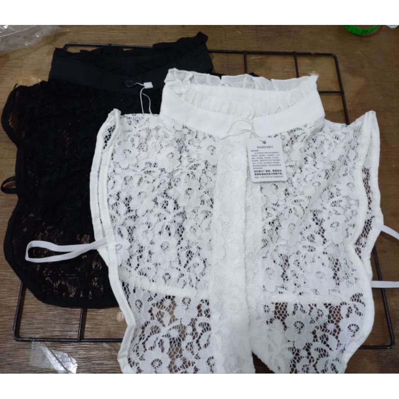 KERAH RENDA BUNGA BLUS KERAH PALSU RENDA IMPORT / KERAH BLUS PAKAIAN WANITA AKSESORIS