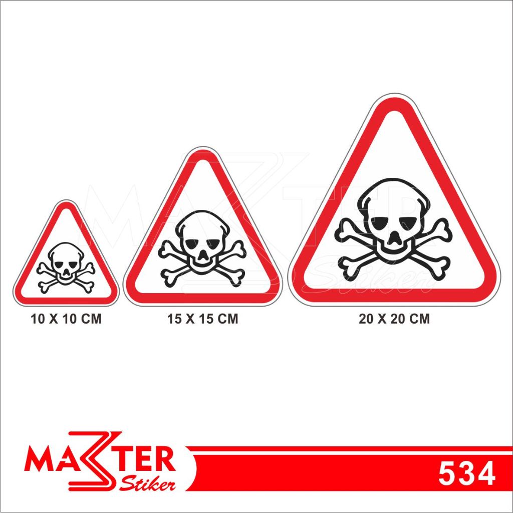 

534 - Stiker Danger, Sticker Vinyl, Premium, Tahan Air, Termurah, dan Bisa Custom