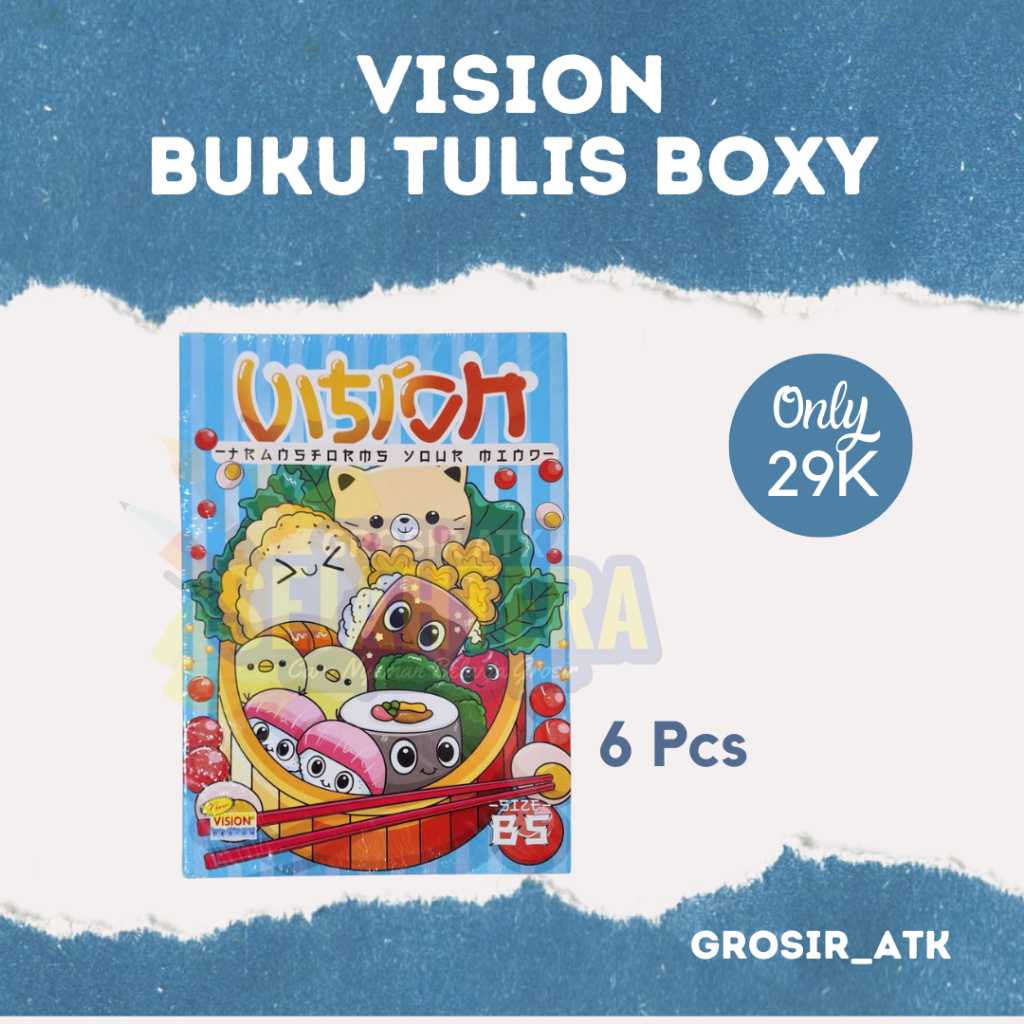 

[PAK] BUKU TULIS VISION BIG BOSS BOXY / [SET] BUKU TULIS VISION BIG BOSS BOXY DAN SAMPUL BUKU LEM PEREKAT BOXY / [SET] BUKU TULIS VISION BIG BOSS BOXY DAN SAMPUL BUKU SISIPAN BOXY