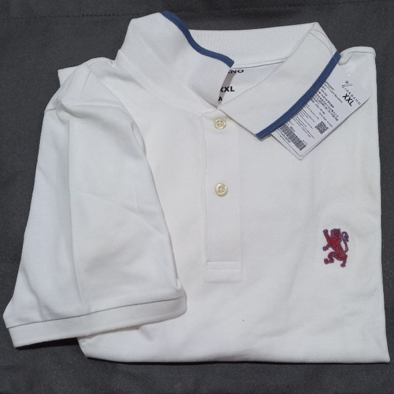 ( NO COD )  baju kaos kerah pria small lion polo giordano original