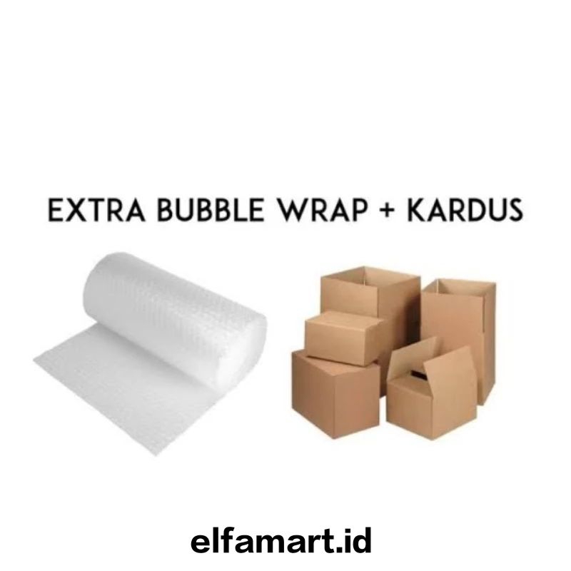 

Packing tambahan Bubble wrap dan kardus