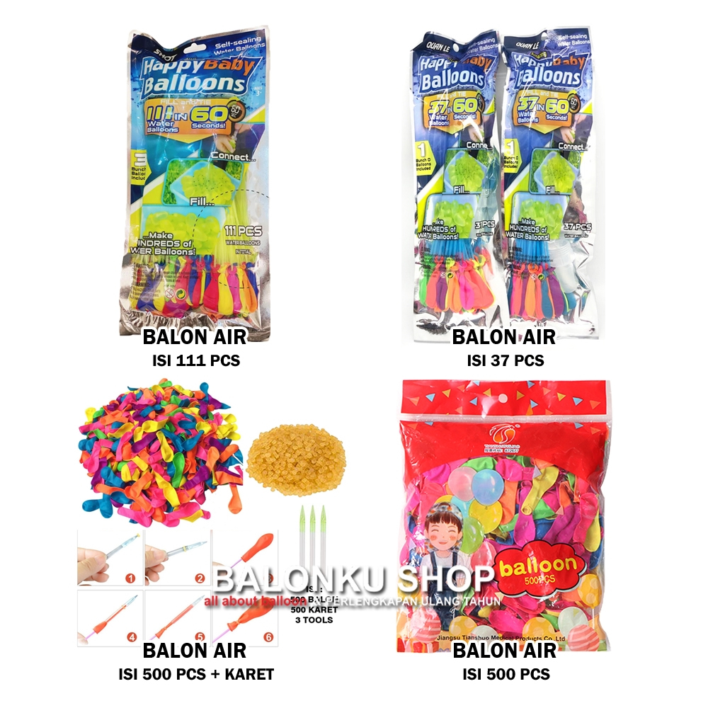 Balon Air / Balon isi Ulang Balon Air / Water Balloon isi 500 Pcs