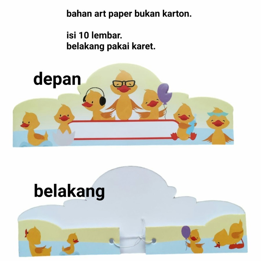 topi ulang tahun isi 10 lembar karakter Bebek Duck Ducky Yellow