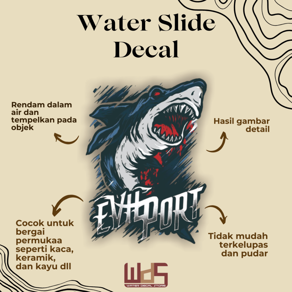 

WATER SLIDE DECAL HIU / DECAL AIR / STIKER AIR / MERCHANDISE