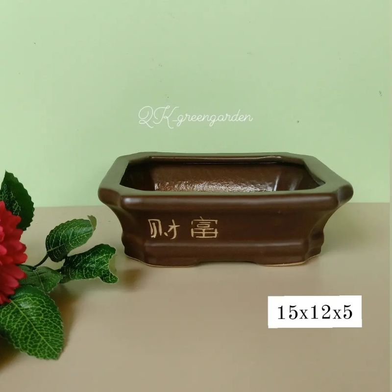 Pot Keramik Bonsai Sukulen Lukis China Recommended