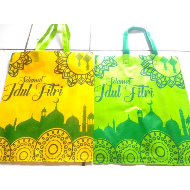 

Tas sponbond lebaran uk 30x40/Tas lebaran/kantong Idul Fitri