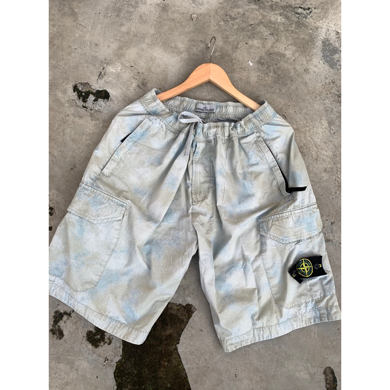 Stone island camo devore cargopants
