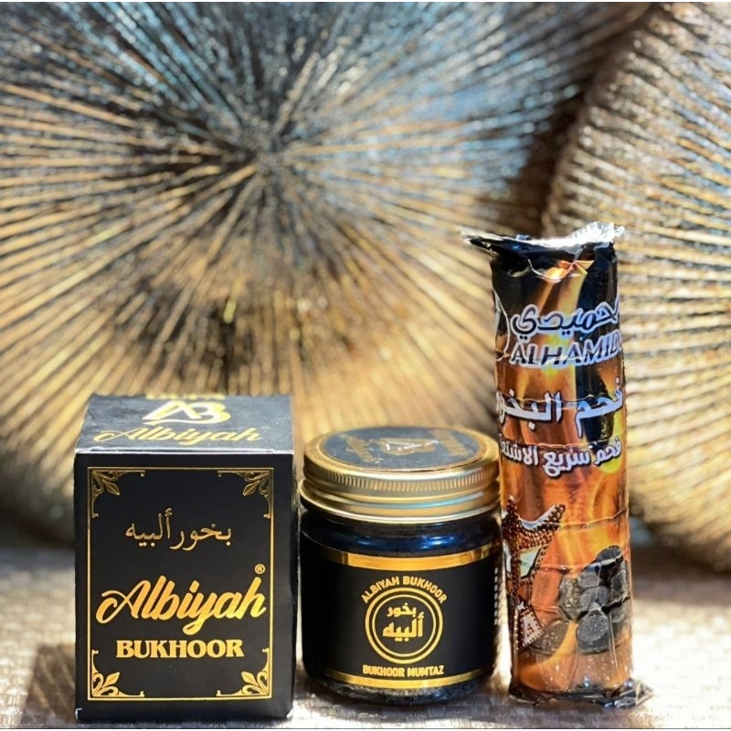 

bukhor albiyah dan arang / bukhor arab / dupa pengantin / aromatherapy /pengharum ruangan