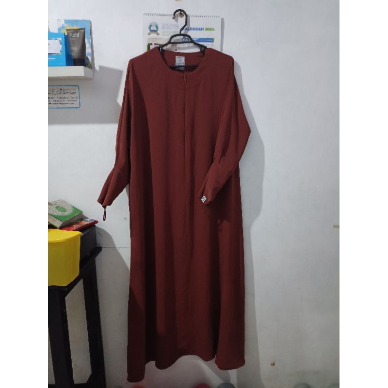 Luna Abaya Elmadina warna cinnamon sz M preloved