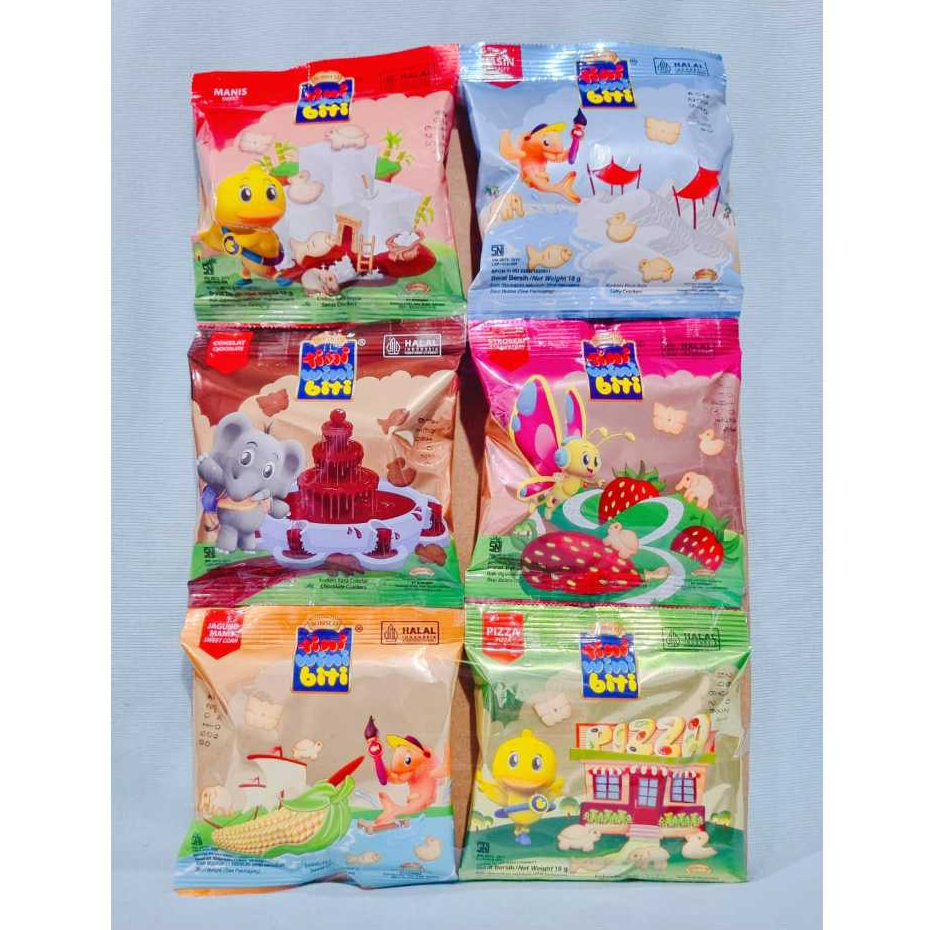 

Tini Wini Biti Manis / Asin / Cokelat / Stroberi / Jagung Manis / Pizza (1 Renceng isi 10 Pcs)