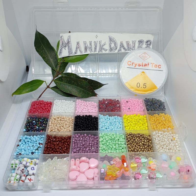 MB6 - Diy Pernak Pernik Gelang 1 Box Mute Manik Manik Pasir - Diy Manik Manik Gelang Aesthetic