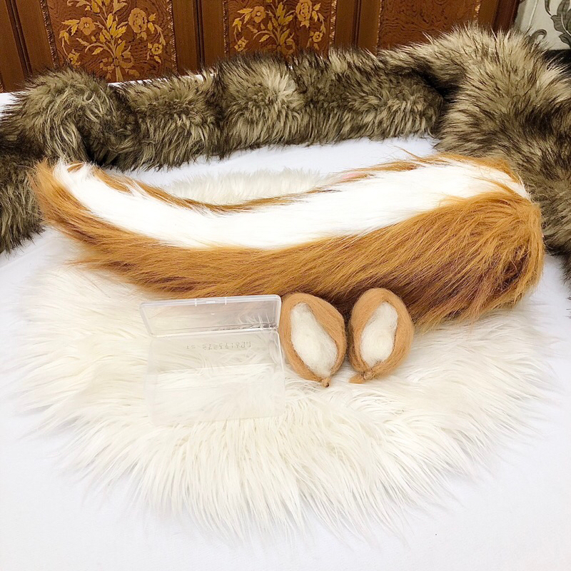 Ekor Bulu Cosplay Kucing / Rubah / Musang Original