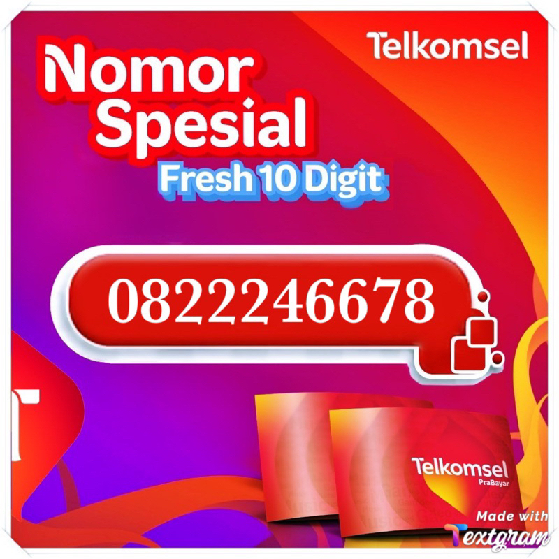 NOMER CANTIK SIMPATI 10 digit PRABAYAR TELKOMSEL