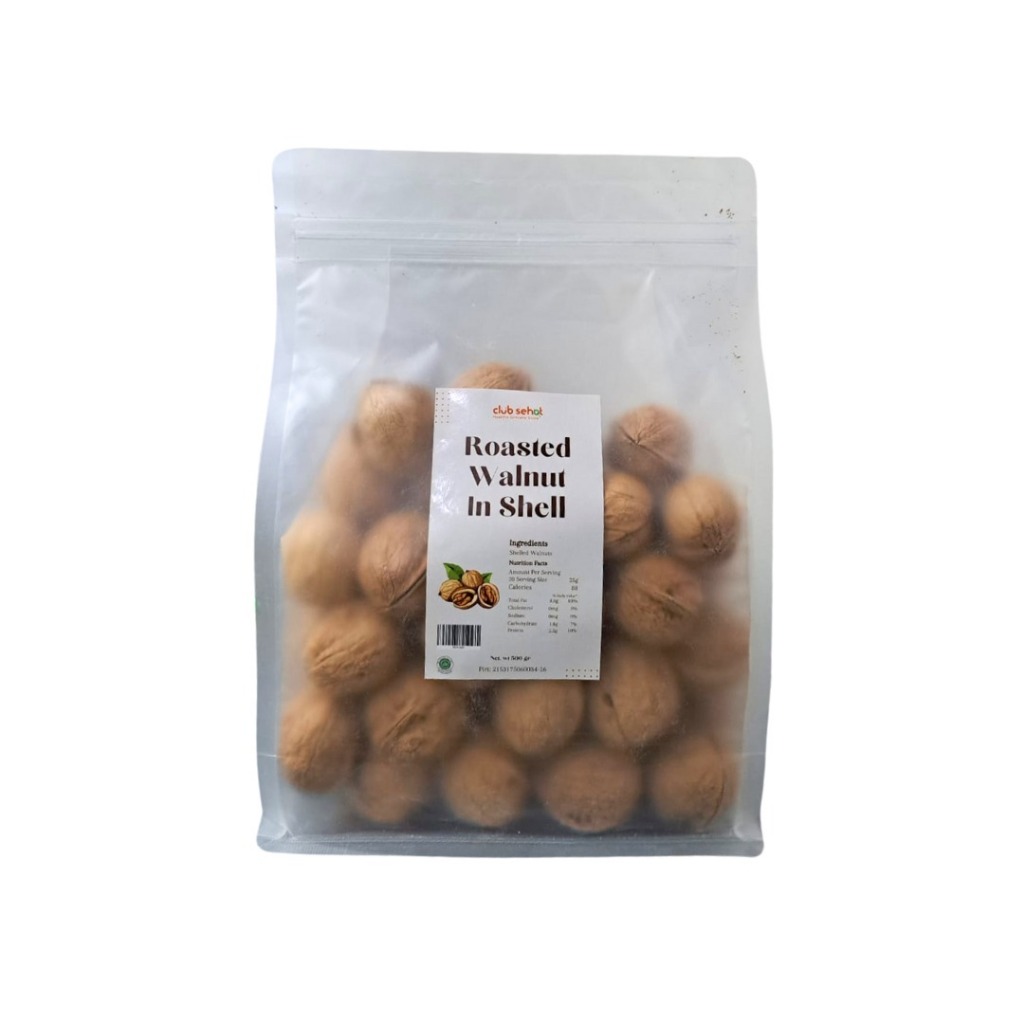 

Club Sehat Roasted Walnut in Shell 500g - Kacang Walnut Panggang Gurih