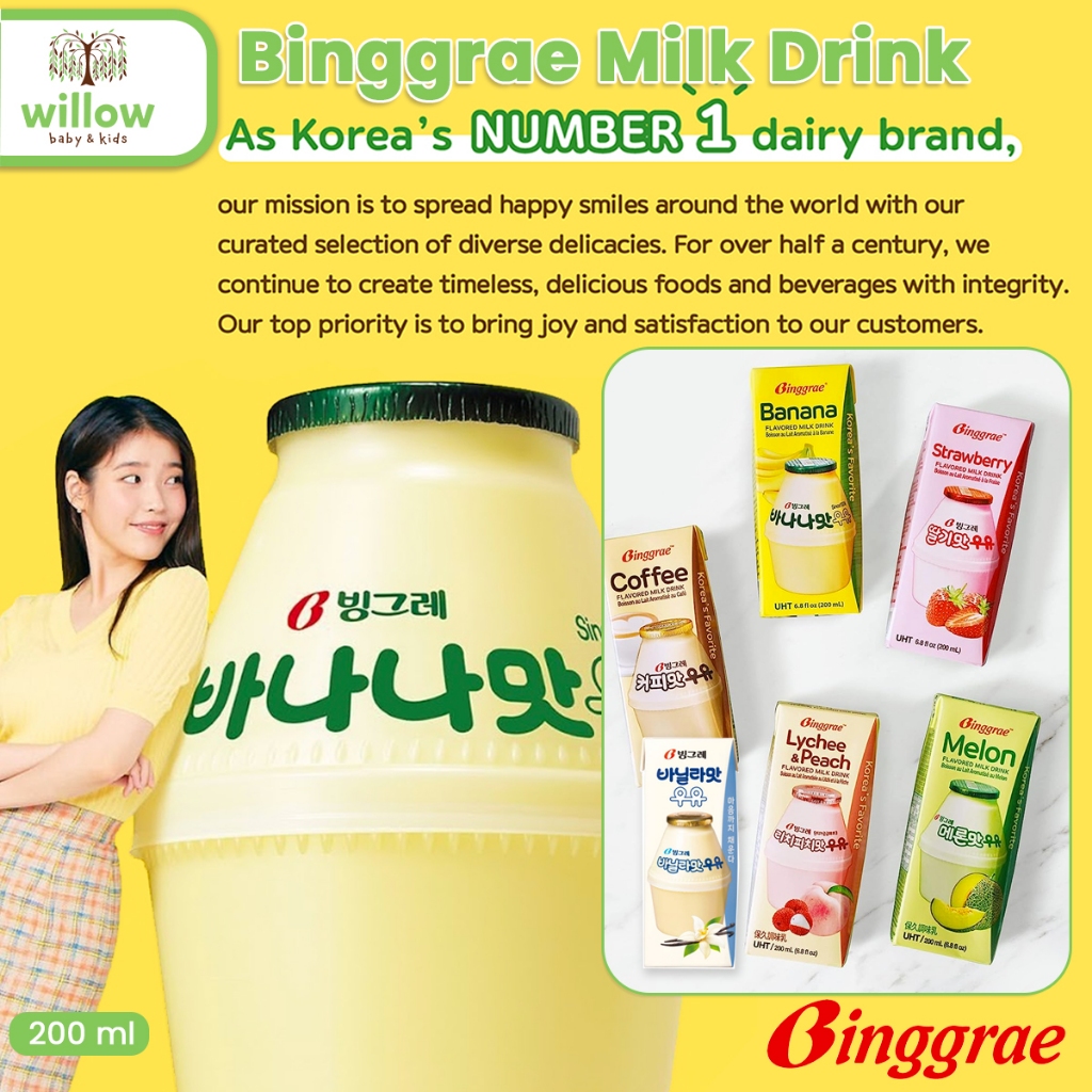 

Minuman Susu Olahan - Binggrae Milk Drink 200Ml