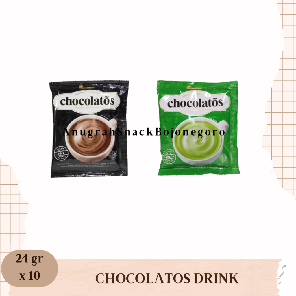 

Chocolatos Drink Renceng (Chocolate 27gr / Matcha 24gr)