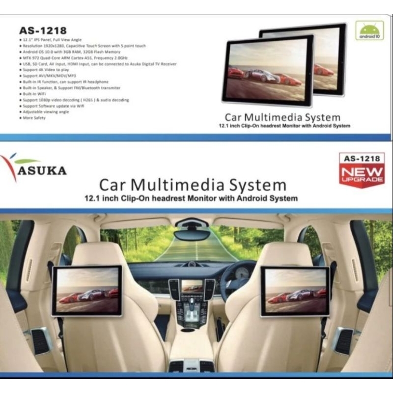 Headrest Clip On Android Asuka AS 1218 Ram 3/32