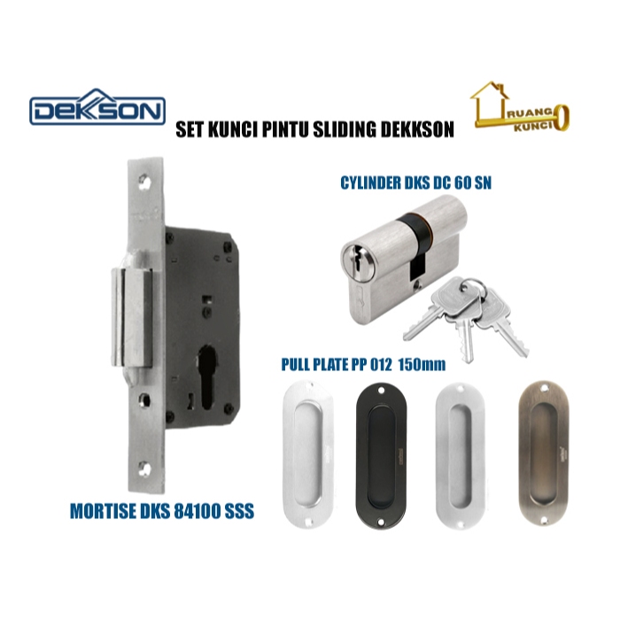 Paket Handle Pintu Sliding Geser Dekkson Lockcase Handle Cylinder