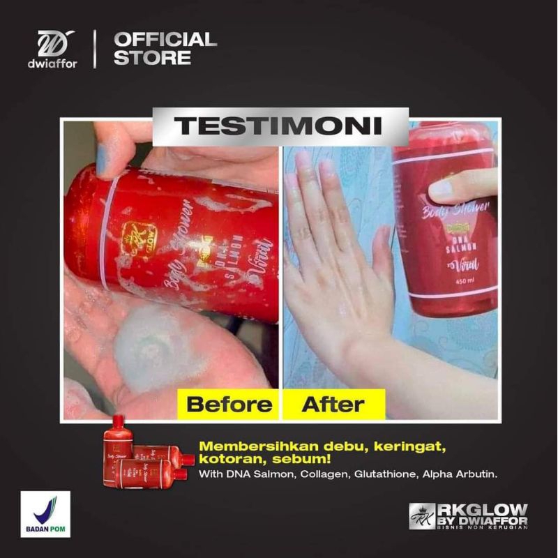 RK BODY SHOWER DNA SALMON ( MENCERAHKAN)
