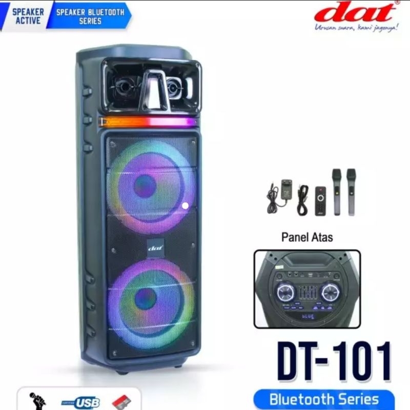 Speaker aktif portable dat Doble 10 inch DAT DT101 USB Bluetooth