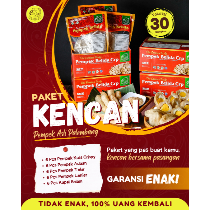 

Pempek CRP - Pempek Asli Palembang - Pempek Crp (Paket Kencan Isi 30 pcs)