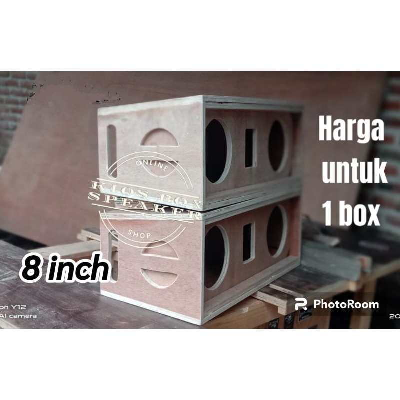 BOX SPEAKER 8 INCH DOUBLE PLUS TWEETER BAHAN 12 mm