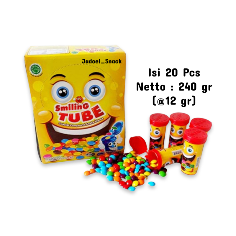 

GROSIR - Cokelat Smilling Tube 20 X 12 Gr Rasa Cokelat by Jadoel_Snack