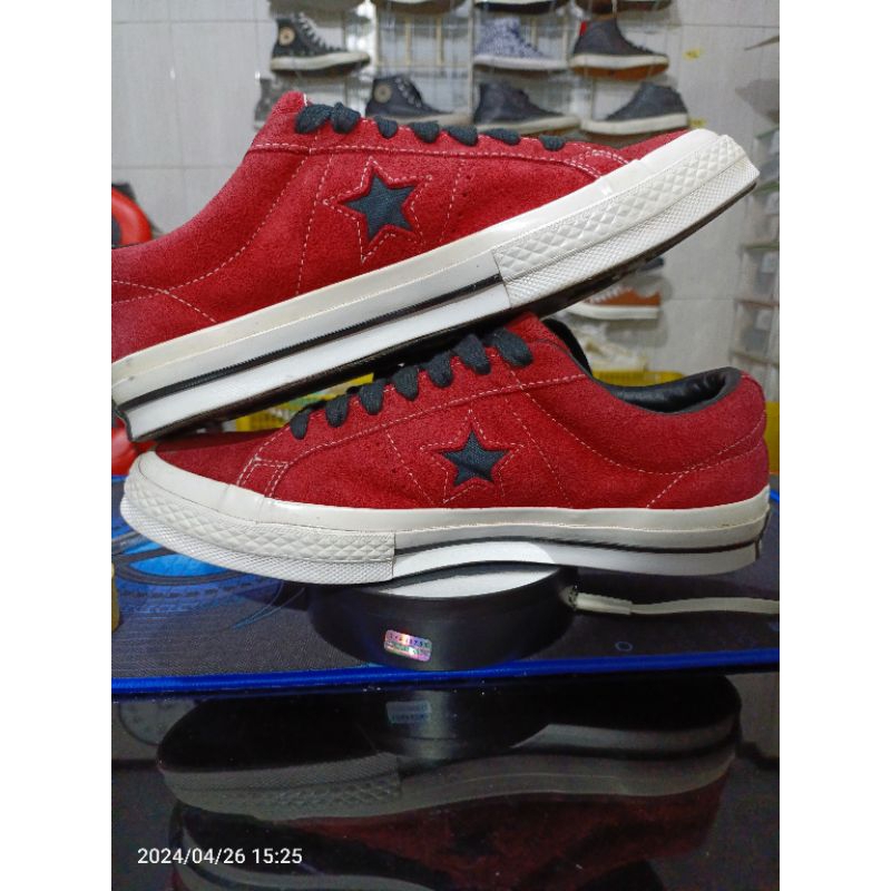 Converse Low Suede One Star Merah Size 42