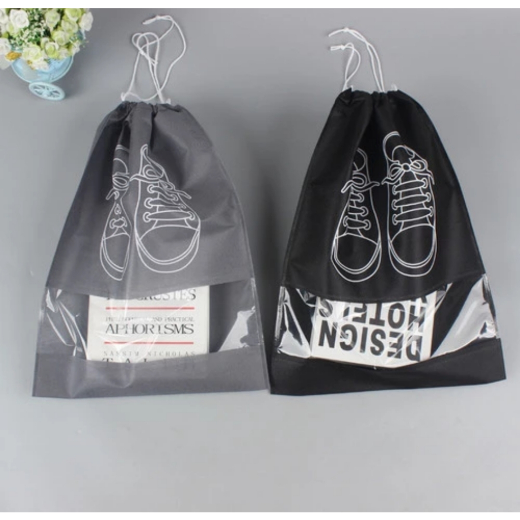 TAS SERUT SEPATU Anti Air Shoes Bag Tempat Penyimpanan Sandal Pouch Traveling