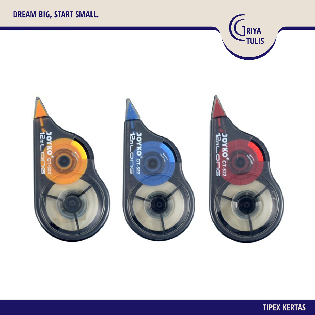 

Joyko Correction Tape 5.5m x 5mm (Tipex Kertas) CT-558