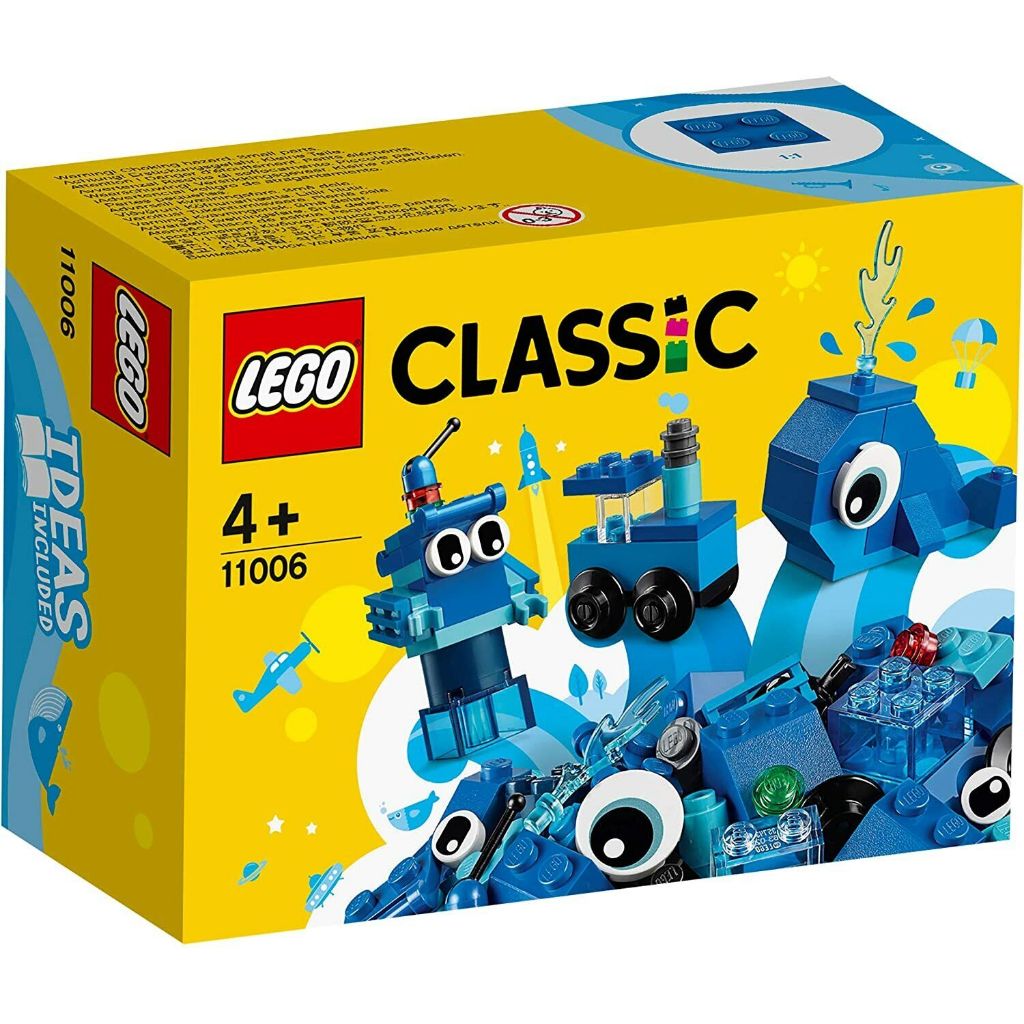 LEGO Classic 11006 - Creative Blue Bricks Set Building Kid Toy Basic Brick Model Lokomotif Train Rob