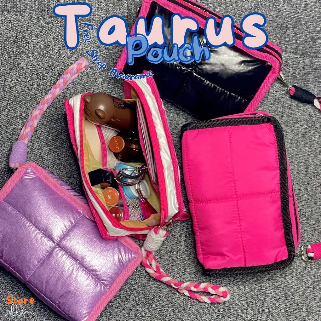Storeallen Pouch Taurus - PUFFY POUCH LOLLIPOP / PUFFY POUCH MAKE UP / KADO / GRADUATION pouch dompe