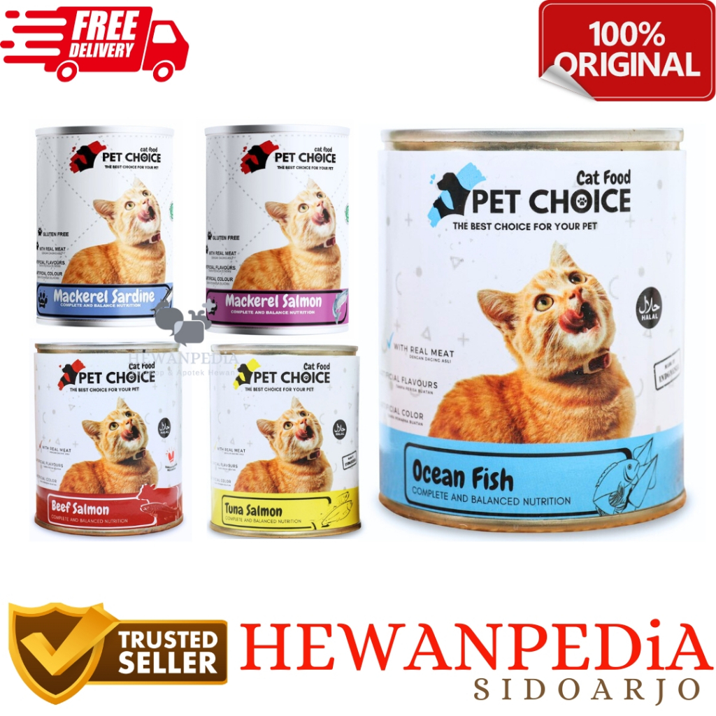 PET CHOICE KUCING ANJING PAKAN BASAH KALENG 340 gr HEW- Cat Wet Food Premium Pet Choize