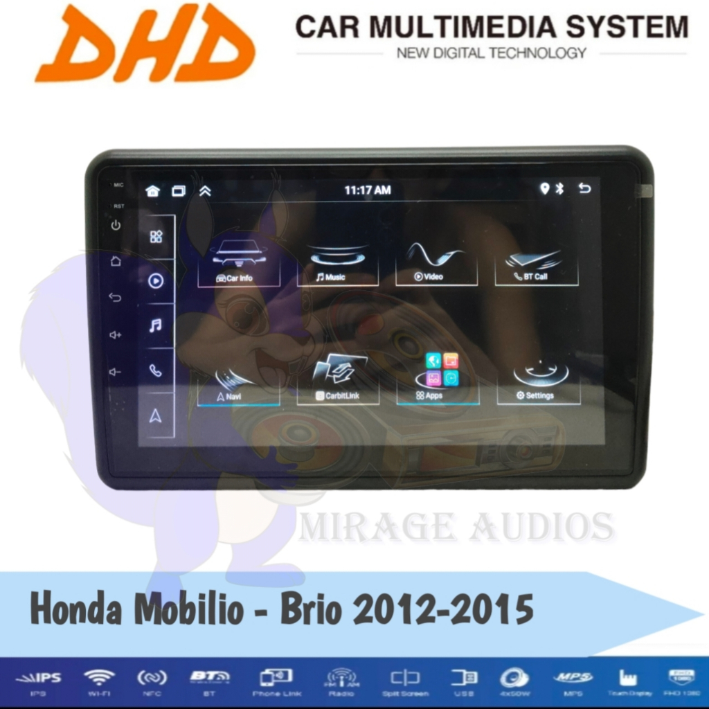 Head Unit Android Dhd For Honda Brio - Mobilio 2012 -2015 9 inch