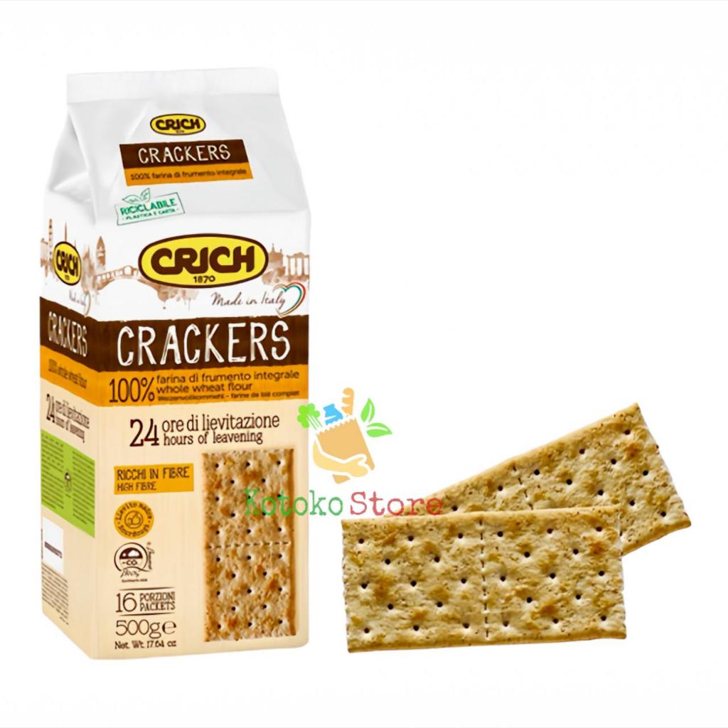 Crich Crackers Whole Wheat / Biskuit Crich Krekers Gandum Utuh 500gr