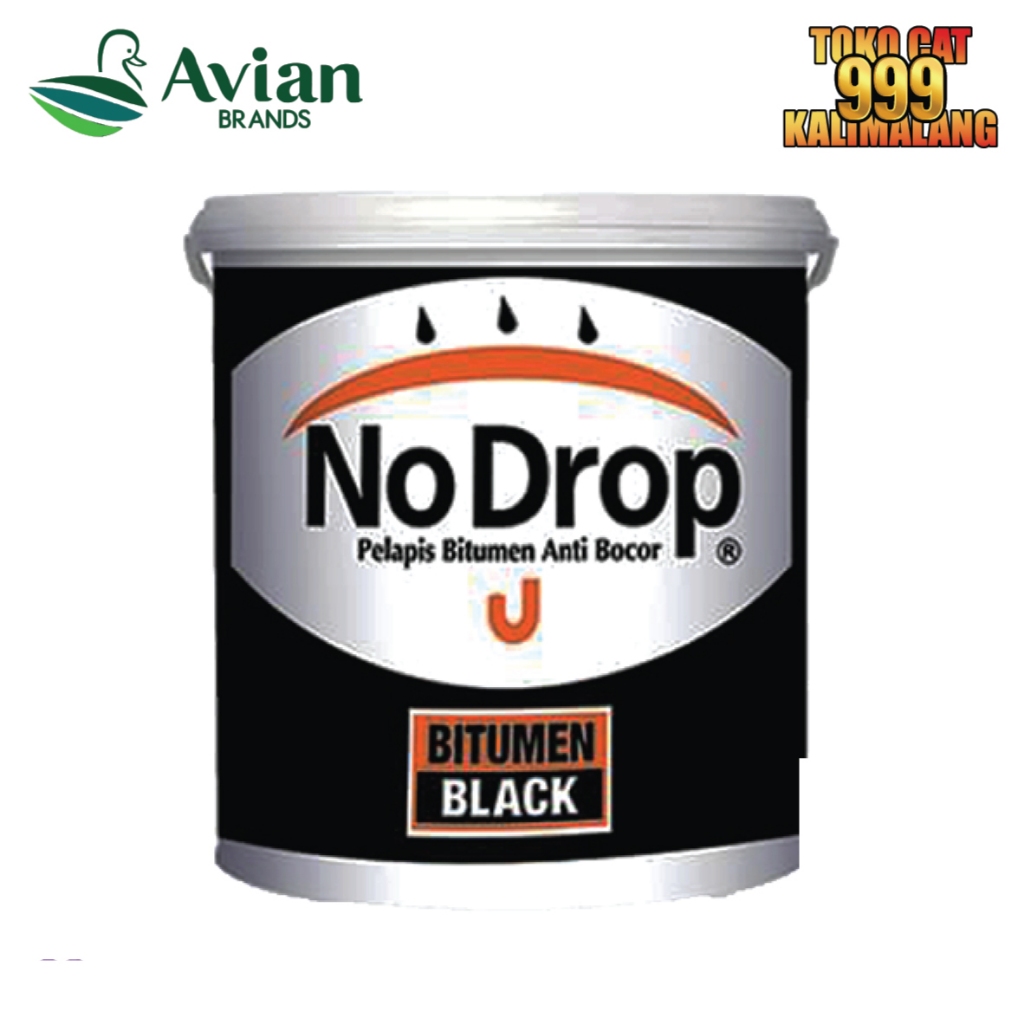 Cat Pelapis Tembok Anti Bocor Bitumen Avian No Drop Warna Hitam 20 Kg