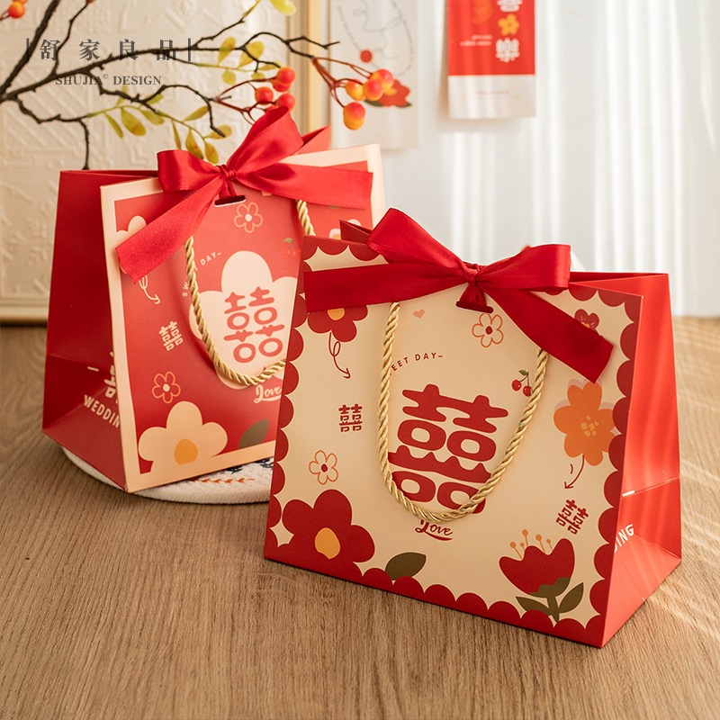 

Paperbag Wedding Pita Merah Tas Hampers SangJit Tebal