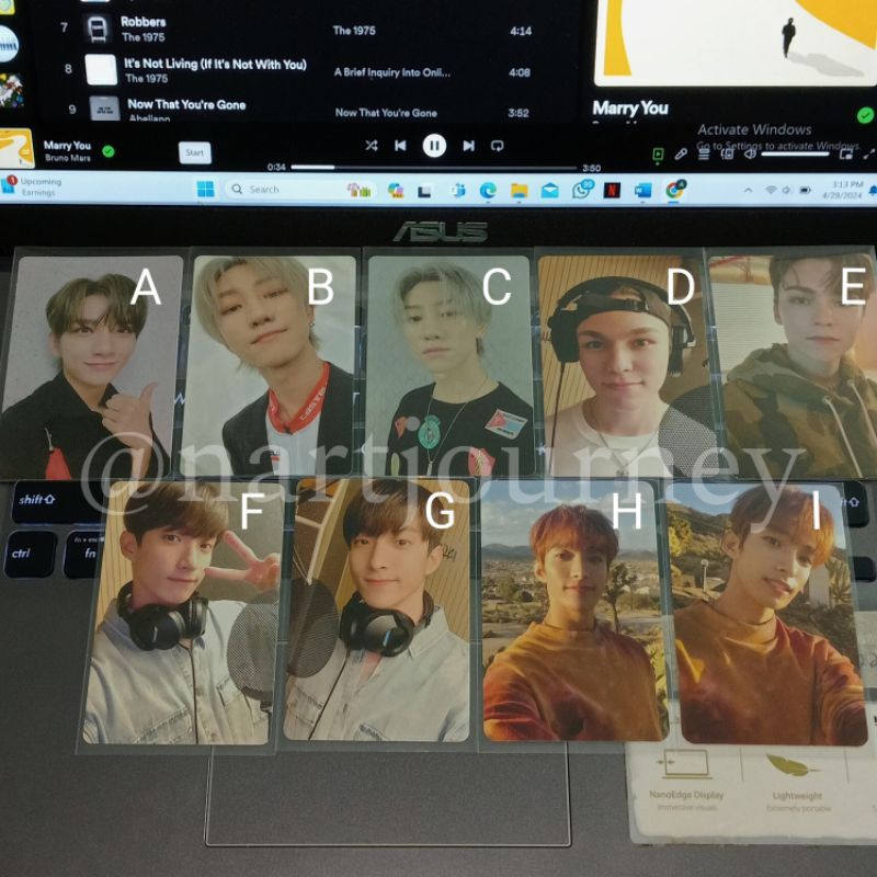 PC Photocard Joshua, The8, Vernon, Dokyeom Official Seventeen An Ode Real ver. + Semicolon + Attacca