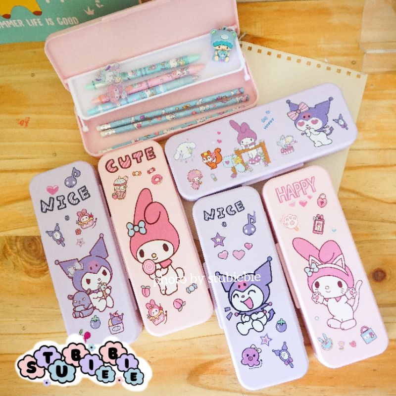 

KP02 Kotak pensil Sanrio Tingkat 2 Pencil Case kuromi my melody / Peralatan sekolah anak / alat tulis sekolah/kado