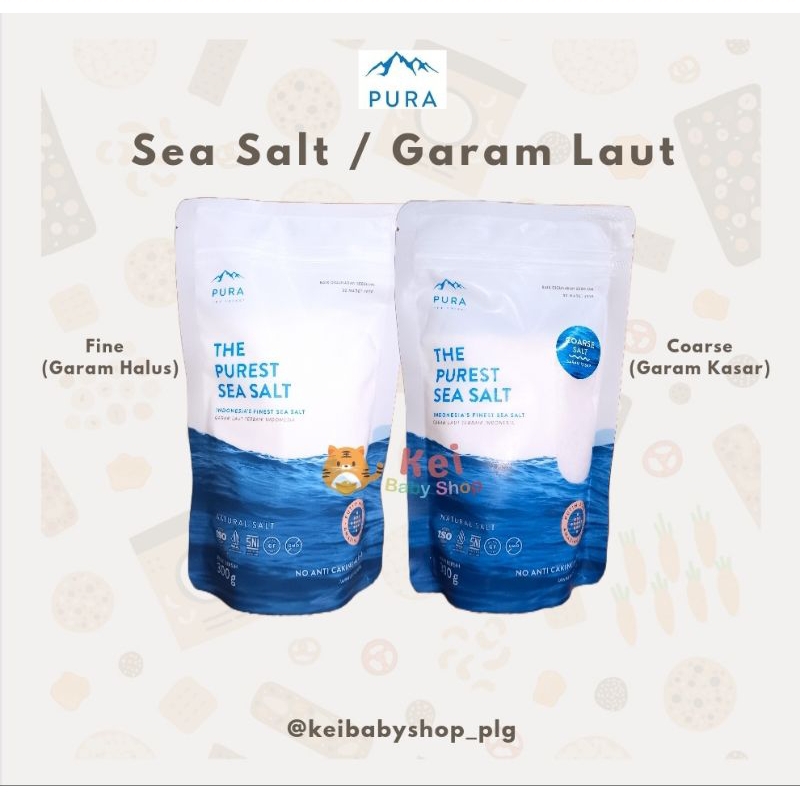 

Pura Purest Sea Salt 300gr Garam Laut Natural Organik Halus Kasar